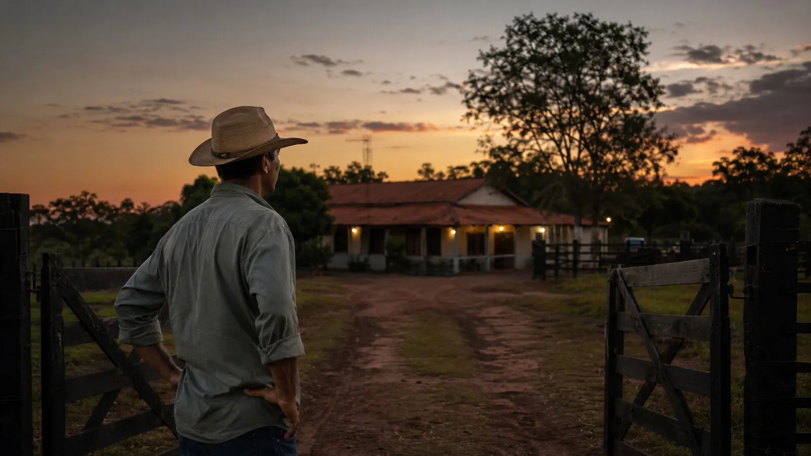 Caseiro em fazenda brasileira em imagem editorial sobre segurança no trabalho