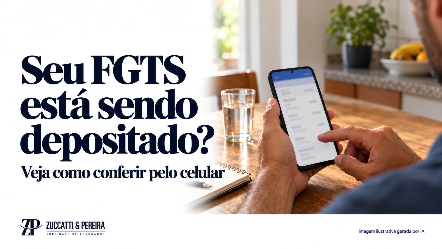 Depósitos do FGTS: consulta do extrato pelo celular — imagem ilustrativa